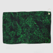濃い緑のテクスチャ、破壊または腐食したスポンジ ゴルフタオル (横)