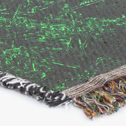 濃い緑のテクスチャ、破壊または腐食したスポンジ スローブランケット (コーナー)