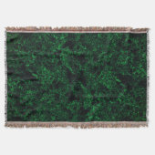 濃い緑のテクスチャ、破壊または腐食したスポンジ スローブランケット (正面)