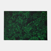 濃い緑のテクスチャ、破壊または腐食したスポンジ ドアマット (正面)