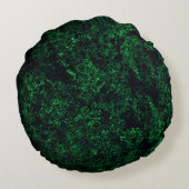 濃い緑のテクスチャ、破壊または腐食したスポンジ ラウンドクッション (裏面)