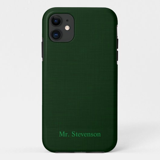濃い緑のテクスチャ Case-Mate iPhoneケース (裏面)