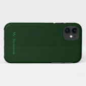 濃い緑のテクスチャ Case-Mate iPhoneケース (裏面(横))