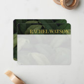 濃い緑のトロピカル葉のノートカード ノートカード (正面/裏面インサイチュ)