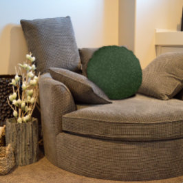 濃い緑のパター離れン ラウンドクッション