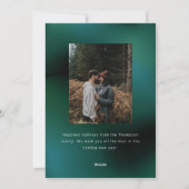 濃い緑のフローラオーナメント非写真 シーズンカード (裏面)