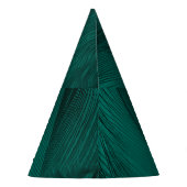 濃い緑のヴィンテージフェザーテクスチャ パーティーハット (裏面)