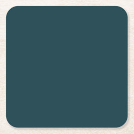 濃い緑の単色の洗練されたお手頃な価格 スクエアペーパーコースター