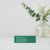 濃い緑の名刺の薄い緑のブロブ スキニー名刺 (スタンド正面)