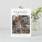 濃い緑の喜び宗教的なクリスマスの写真 シーズンカード (スタンド正面)