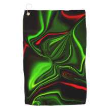 濃い緑の基金の上に緑と赤のカーブしたストローク