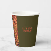 濃い緑の夕食秋の饗宴ハッピー感謝祭 紙コップ (正面)