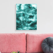 濃い緑の大理石テクスチャ キャンバスプリント (インサイチュ (リビング))