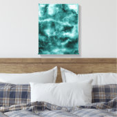 濃い緑の大理石テクスチャ キャンバスプリント (インサイチュ (寝室))