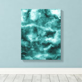 濃い緑の大理石テクスチャ キャンバスプリント (インサイチュ (ウッドフロア))