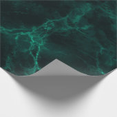 濃い緑の大理石テクスチャ ラッピングペーパー (角)