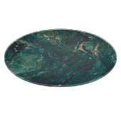 濃い緑の大理石:豪華なテクスチャ。 カッティングボード (角)