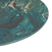 濃い緑の大理石:豪華なテクスチャ。 カッティングボード (角)