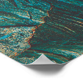 濃い緑の大理石：豪華なテクスチャ。 ポスター (角)