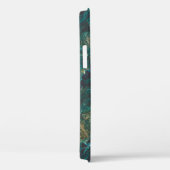 濃い緑の大理石：豪華なテクスチャ。 Case-Mate iPhoneケース (裏面 / 右)