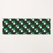 濃い緑の対角線 ヨガマット (正面(横))