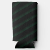 濃い緑の対角線（黒） スリム缶クーラー (裏面)