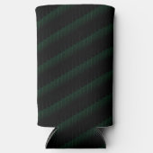濃い緑の対角線（黒） スリム缶クーラー (正面)