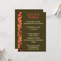 濃い緑の感謝祭の夕食秋の饗宴