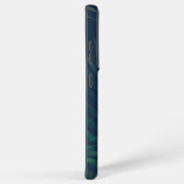 濃い緑の手のひら葉のパターン SAMSUNG GALAXYケース (右側面)