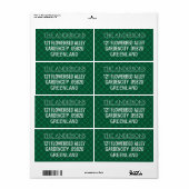 濃い緑の格子模様伝統的 ラベル (フルシート)