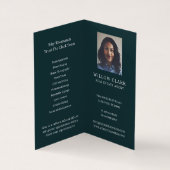 濃い緑の水の色のフロントドアフォト&サービス 名刺 (内部)