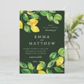 濃い緑の水の色のレモン地中海の 招待状 (スタンド正面)