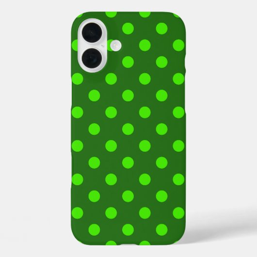濃い緑の水玉模様デザイン Case-Mate iPhoneケース (裏面)