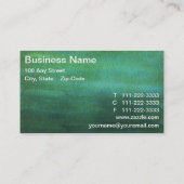 濃い緑の水色の名刺 名刺 (裏面)