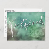 濃い緑の水色洗濯の延期結婚の ポストカード (正面/裏面)