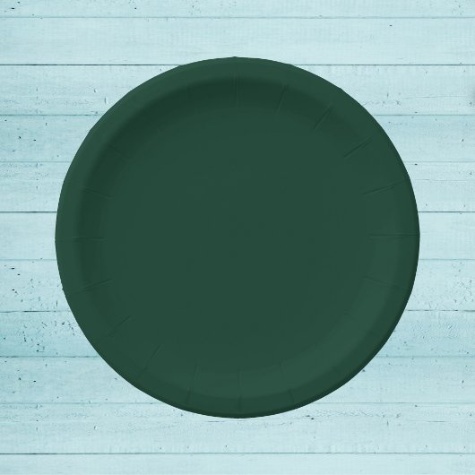 濃い緑の無地の色 ペーパープレート