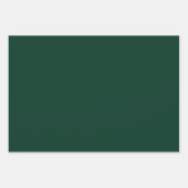 濃い緑の無地の色 ラッピングペーパーシート (正面)
