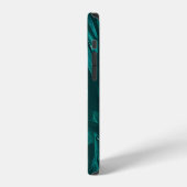 濃い緑の熱帯ジャングルの葉 iPhoneケース (左側面)