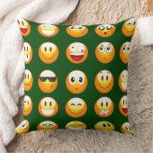濃い緑の絵文字 クッション (ブランケット)