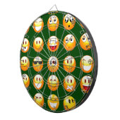 濃い緑の絵文字 ダーツボード (正面右)