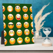 濃い緑の絵文字 フォトプラーク (側面)