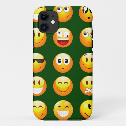 濃い緑の絵文字 Case-Mate iPhoneケース (裏面)
