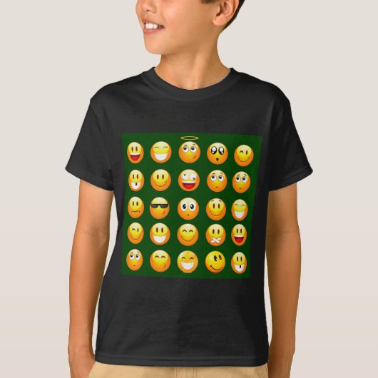 濃い緑の絵文字 Tシャツ (正面)