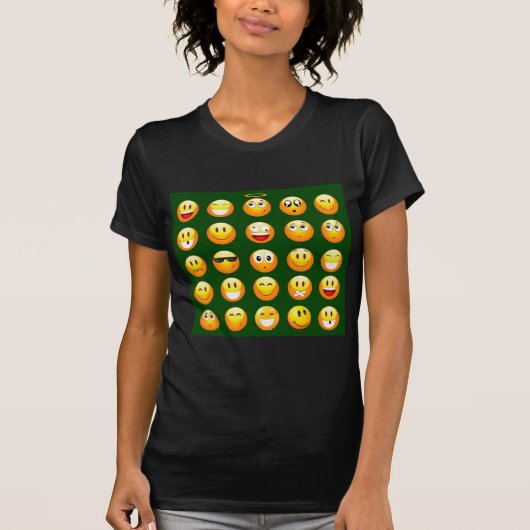 濃い緑の絵文字 Tシャツ (正面)