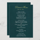 濃い緑の背景のメニュー メニュー (正面/裏面)