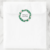 濃い緑の背景を持つ野球 |カスタマイズ ラウンドシール (バッグ)