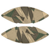 '濃い緑の背景'上のベージュ三角形切り出し アメリカンフットボール (パネル)