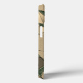 '濃い緑の背景'上のベージュ三角形切り出し Case-Mate iPhoneケース (裏面 / 右)