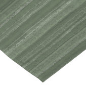 濃い緑の色調のオーガニックストライプ ミディアムテーブルランナー (コーナー)
