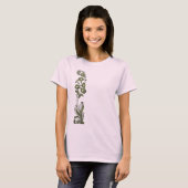 濃い緑の花(前後) Tシャツ (正面フル)